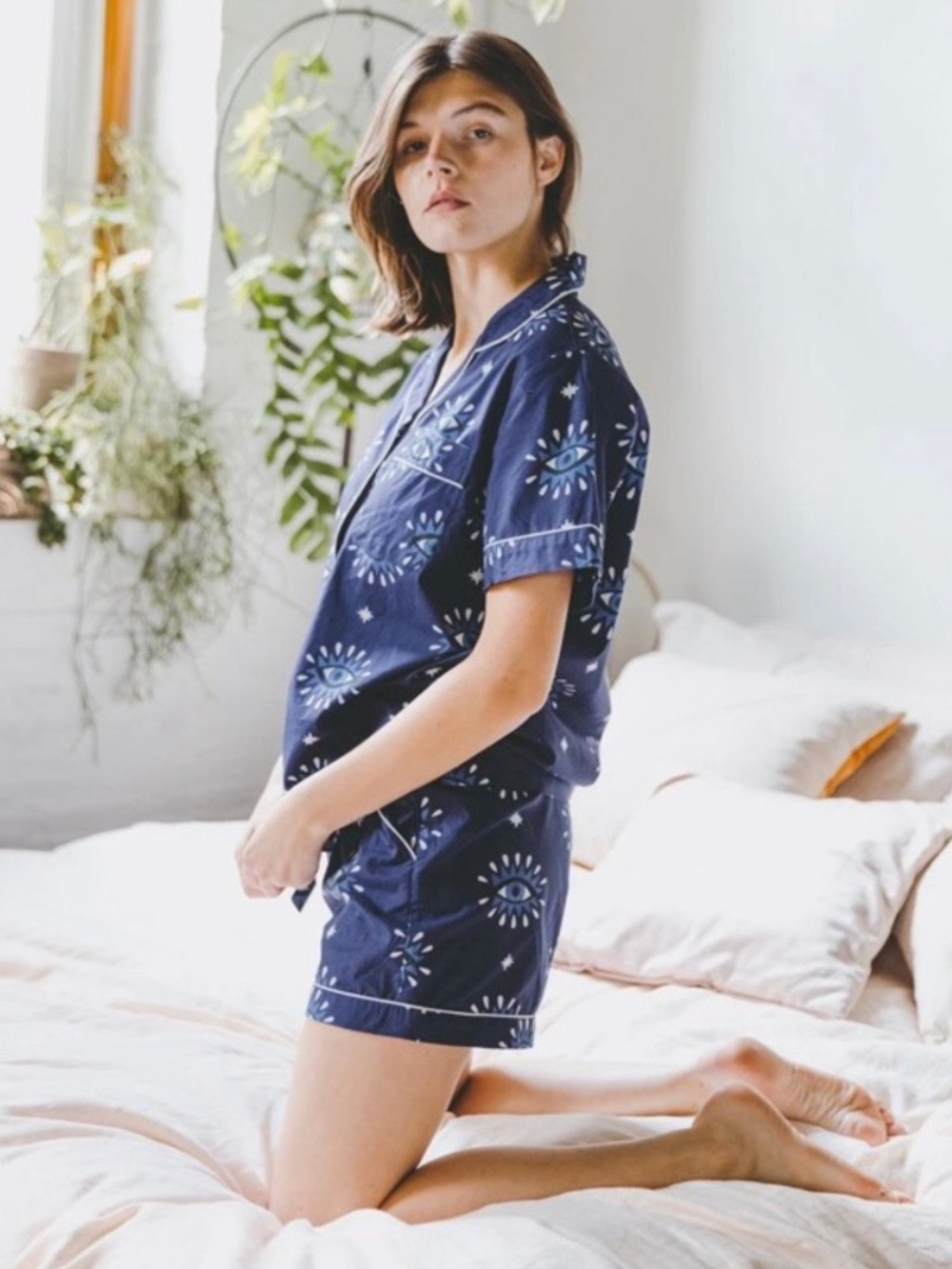 Printfresh Eyes of the World Pajamas Short Sleep Set L